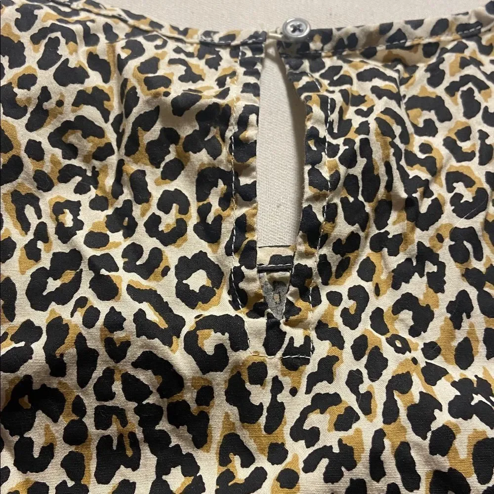 J. Crew Animal Print Puff Sleeve Blouse